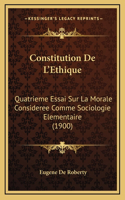 Constitution De L'Ethique