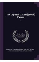 Orpheus C. Kerr [pseud.] Papers