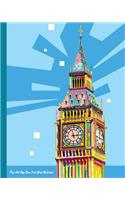 Pop Art Big Ben Dot-Grid Notebook: A Dot-matrix Book for Bullet Journaling, Dot Journaling, Sketching, and Hand-Lettering