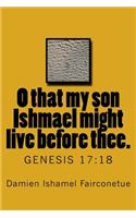 O that my son Ishmael might live before thee.