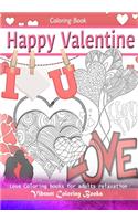 Happy Valentine Coloring Book