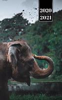 Elephant Mammoth Week Planner Weekly Organizer Calendar 2020 / 2021 - Play in Mud