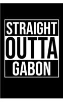 Straight Outta Gabon: Blank Notebook - Black History Month African Wide Ruled Lined Paper Notepad - Writing Pad for Writers from Africa - Note Taking - Assignments Taking