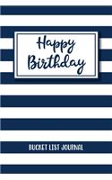 Happy Birthday Bucket List Journal