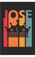Jose: Vintage Custom Personalized Lined Name Notebook, Diary, Journal - Retro Birthday, Christmas Gifts for Son, Nephew, Brother, Dad, Father: Medium Coll