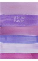 18-Month Planner: Weekly & Monthly Organizer with Vision Pages and Motivational Quotes (Purple Watercolor Stripes)