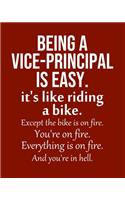 Being a Vice-Principal is Easy. It's like riding a bike. Except the bike is on fire. You're on fire. Everything is on fire. And you're in hell.: Calendar 2020, Monthly & Weekly Planner Jan. - Dec. 2020