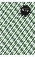 Gritty Lifestyle Journal, Creative, Write-in Notebook, Dotted Lines, Wide Ruled, Medium Size (A5), 6 x 9 Inch (Green)