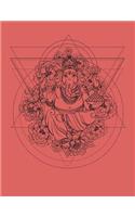 Notebook: Experiential Journal - Mandala Ganesha College Ruled Composition Book for Capturing Spiritual Experiences - Large (8.5 X 11) Matte Softback Cover(Spiritual Journals)