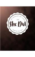 She Believed She Could So She Did Reach for the Stars: Inspirational Notebook/Journal for Women: Blank Lined Notebook for Writing, Planning, Goal Setting or Journaling(7 She Believed She Could So She Did (Journal))