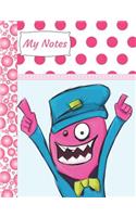 My Notes: Funny Monster Writing Journal Composition Notebook