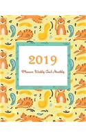 2019 Planner Weekly and Monthly: Tiger Cover, Weekly Organizer, Monthly Planner, January 2019 Through December 2019 with Holiday