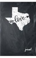 Love Journal: State of Texas Gypsy Arrow Love Blank Diary 120 Paged College Lined 6x9 RV Travel Journal