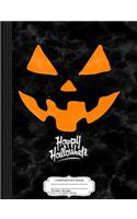 Jack-O-Lantern Happy Halloween Pumpkin Composition Notebook: College Ruled 93/4 X 71/2 100 Sheets 200 Pages for Writing
