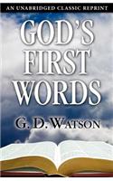 God's First Words