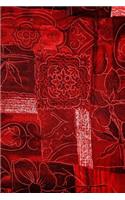 Quilted Pattern Quilt Red Journal: Take Notes, Write Down Memories in this 150 Page Lined Journal