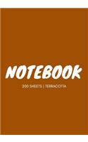 Notebook 200 Sheets: Terracotta: Notebook 7 X 10: Notebook 400 Pages