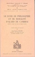Le Livre de Philosophie Et de Moralite d'Alard de Cambrai