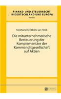 mitunternehmerische Besteuerung der Komplementaere der Kommanditgesellschaft auf Aktien