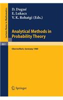 Analytical Methods in Probability Theory