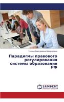 Paradigmy Pravovogo Regulirovaniya Sistemy Obrazovaniya RF
