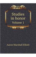 Studies in Honor Volume 1