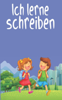 Ich lerne schreiben: Ab 4 Jahren - Verbessern und Spaß haben. Briefverfolgungsbücher für Kinder, Seiten zum Schreiben von Buchstaben und Zahlen, Handschrift für Kinder. 