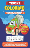 Trucks Coloring Books for Toddlers Ages 4-8