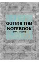 Guitar Tab Notebook: 100 Sheets of tabs to transpose or write music and guitar chords