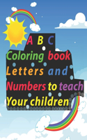 abc coloring book Letters and numbers to teach your children