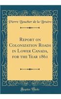 Report on Colonization Roads in Lower Canada, for the Year 1861 (Classic Reprint)