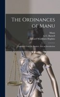 Ordinances of Manu [microform]