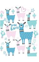 Draw And Write Primary Journal - Llama Lovers