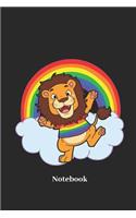 Notebook: Lined Journal for Rainbow, Lion and Dancing Fans - Paperback, Diary Gift for Men, Women and Children