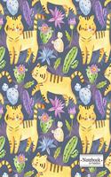 notebook: Watercolor tiger cat cover and Dot Graph Line Sketch pages, Extra large (8.5 x 11) inches, 110 pages, White paper, Sketch, Draw and Paint(1 Watercolor Tiger Cat Notebook)