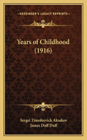 Years of Childhood (1916)