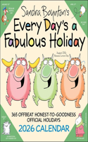 Sandra Boynton's Every Day's a Fabulous Holiday 2026 Wall Calendar