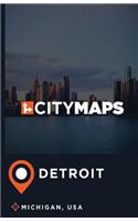 City Maps Detroit Michigan, USA