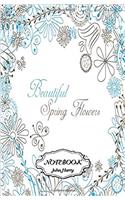 Notebook Journal Dot-grid Beautiful Spring Flowers