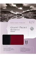 KJV Giant Print Reference Bible, Black/Burgundy Simulated Leather