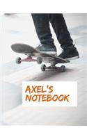 Axel's Notebook: - My Name Journal, Lined Journal, 100 pages, 8.5x11 large print, Soft Cover, Matte Finish.