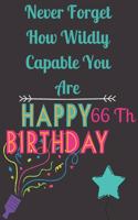 Never Forget How Wildly Capable You Are Happy 66 th Birthday .