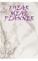 1 Year Meal Planner: Weekly Meal Planner And Shopping List Notebook