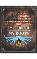 Im Proud of My Roots: Vintage Saint Lucia and American Flag Personalized Gift for Coworker Friend 2020 Calendar Daily Weekly Monthly Planner Organizer