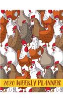 2020 Weekly Planner: Chickens 2020 organizer journal calendar gift for women men gifts goal planning notebook business gift busy mom organizer
