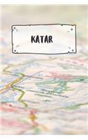 Katar: Liniertes Reisetagebuch Notizbuch oder Reise Notizheft liniert - Reisen Journal für Männer und Frauen mit Linien