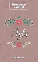 Ayla Notebook Journal Personal Diary Personalized Name 120 pages Lined (6x9 inches) (15x23cm)