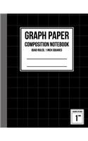 Graph Paper Notebook 1 inch Squares