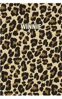 Winnie: Personalized Notebook - Leopard Print Notebook (Animal Pattern). Blank College Ruled (Lined) Journal for Notes, Journaling, Diary Writing. Wildlife 