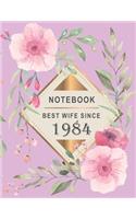 Notebook - Best Wife Since 1984: 35th Wedding Anniversary Gift for Her - Thirty-Five year Wedding Anniversary Gift for Wife Couple Married in 1984 ( 8.5 x 11 inches - 108 Pages )